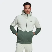 veste a capuche de fitness soft training game day adidas homme vert - adidas