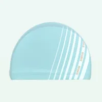 bonnet de bain en maille enduite - tissu imprimé - taille m - vert line blanc - nabaiji