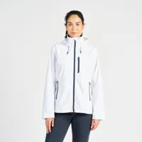 veste imperméable coupe-vent de voile femme sailing 300 blanche - tribord