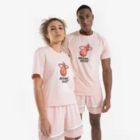 t-shirt de basketball nba miami heat homme/femme - ts 900 ad rose - tarmak
