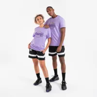 t-shirt de basketball nba lakers homme/femme - ts 900 ad violet - tarmak
