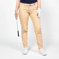 pantalon chino golf coton femme - mw500 beige - inesis