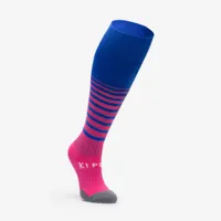 chaussettes de football viralto junior bleu et rose - kipsta