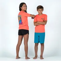 tee shirt anti uv manches courtes enfant - 100 graph orange - olaian
