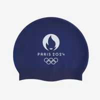 bonnet de bain silicone bleu paris 2024 - paris 2024