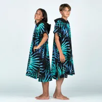 poncho surf enfant 135 à 160 cm - 550 lumi palm turquoise - olaian