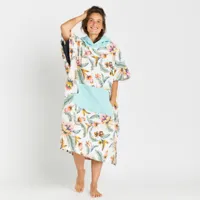 poncho surf adulte - 500 belly blanc - olaian