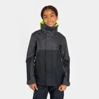 veste de quart imperméable coupe-vent de voile enfant sailing 300 gris foncé - tribord