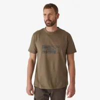 t-shirt manches courtes coton 100 logo wildlife - solognac
