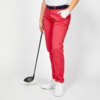 pantalon chino golf coton femme - mw500 rose - inesis