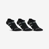 chaussettes de sport basses artengo rs 560 noir gris lot de 3 - artengo