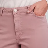 jeans mom rose poudré femme pieces