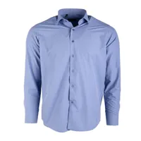 chemise à fines rayures bleue homme bill tornade