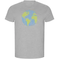 kruskis barracuda world eco short sleeve t-shirt gris s homme
