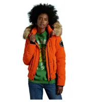 superdry everest bomber jacket orange l femme