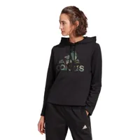 adidas sportswear essentials camouflage logo hoodie noir xs femme