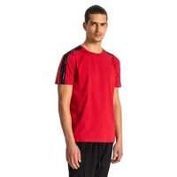 antony morato crew-neck in 100% cotton with logo band detail on sleeves short sleeve t-shirt rouge xl homme