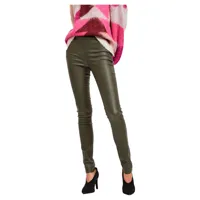 object belle mid waist coated leggings vert 34 femme