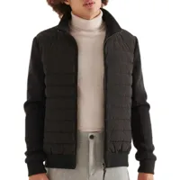 superdry studios knit mix padded jacket noir s homme