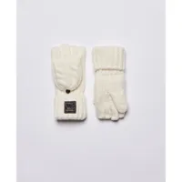 superdry tweed cable gloves blanc  homme