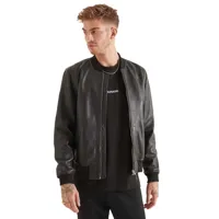 superdry studios leather flight bomber jacket noir 3xl homme