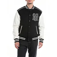 replay m8365 .000.84768 bomber jacket noir s homme
