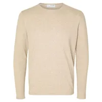 selected rome crew neck sweater beige 2xl homme