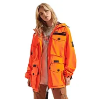 superdry army showerproof jacket orange s-m homme