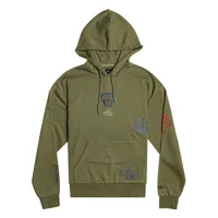 rvca scorched hoodie vert l homme