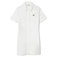 lacoste ef6922 short sleeve dress blanc 34 femme