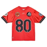 grimey the clout mesh football jersey short sleeve t-shirt rouge s homme