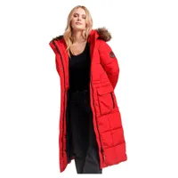 superdry everest longline puffer jacket rouge l femme