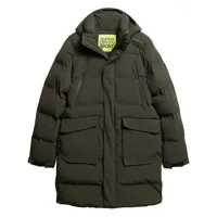 superdry longline padded jacket vert 2xl homme