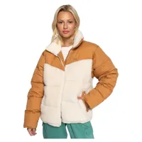 billabong january sherpa jacket beige 2xl femme