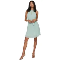 vila juliette plisse sleeveless short dress vert 44 femme