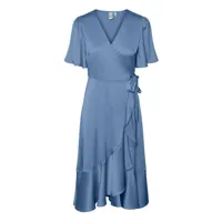 yas thea short sleeve long dress bleu xl femme