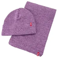 levis accessories holiday gift scarf&beanie set violet  homme