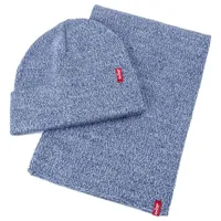 levis accessories holiday gift scarf&beanie set bleu  homme