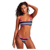superdry vintage striped bikini top multicolore xl femme