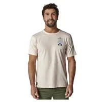 altonadock front and back graphic print short sleeve t-shirt beige 2xl homme