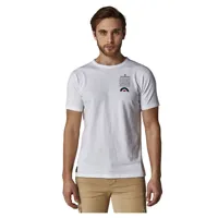 altonadock front and back graphic print short sleeve t-shirt blanc s homme