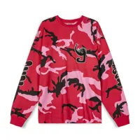 grimey all over print tusker temple long sleeve t-shirt rose 2xl homme