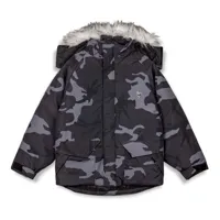 grimey all over print tusker temple puffer parka gris 2xl homme