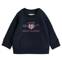 gant archive shield baby sweatshirt bleu 9-12 months garçon