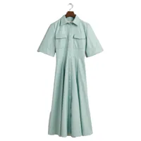 gant faux short sleeve long dress vert 36 femme