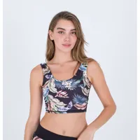 hurley wispy leaves active sports bra multicolore m femme