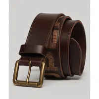 superdry leather belt marron m homme