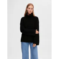 selected sefika roll neck sweater noir 2xl femme