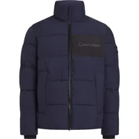 calvin klein crinkle quilt jacket bleu xl homme