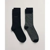 gant dot and solid socks 2 pairs  eu 43-45 homme